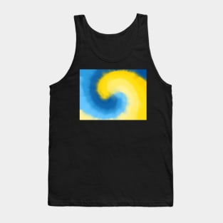 Delaware Tie Dye - Blue Gold Tank Top